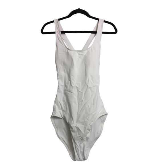 Andie Tulum LT Long Torso White Beach Pool Resort Crisscross MT New - Picture 1 of 8